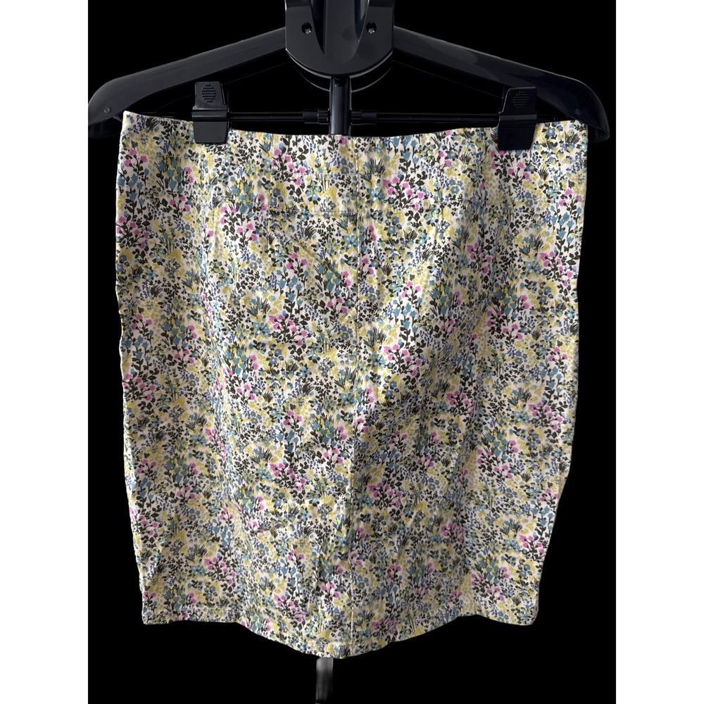 J.Jill Live-In Chino Pencil Sz 10 Floral Ditsy Print Cottage-core Garden Skirt